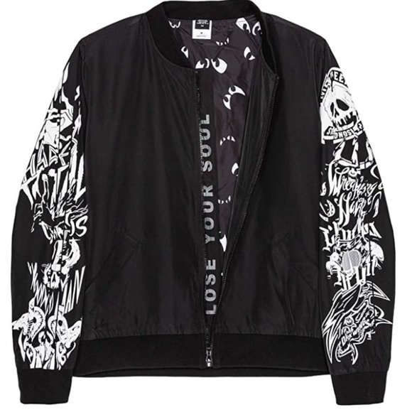 Disney Villains x Heidi Klum Cast Your Curse Bomber Jacket Unisex Graphic Large - Picture 2 of 11